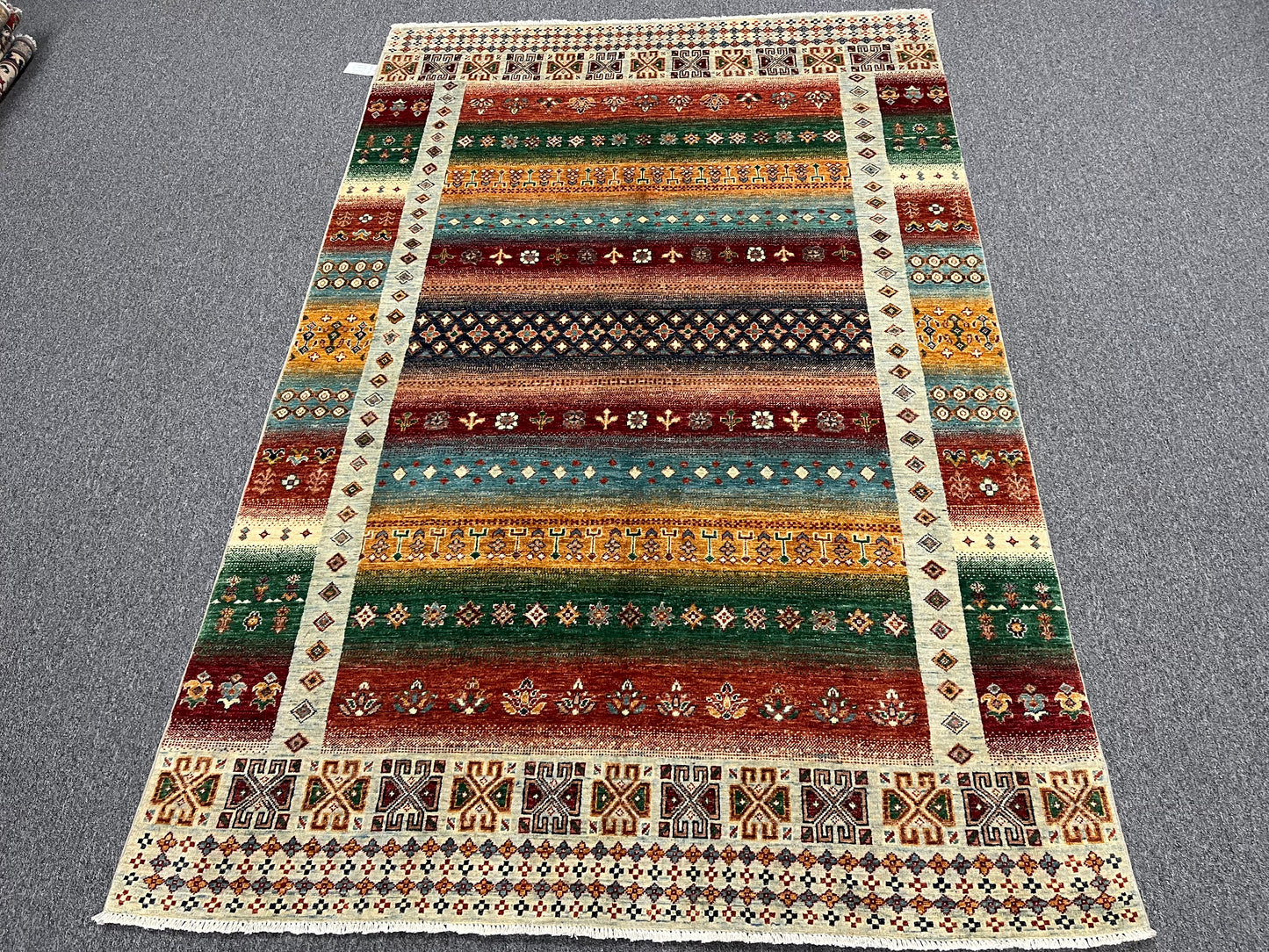 Khorjin Tribal Gabbeh 6X8 Handmade Wool Rug # 14047