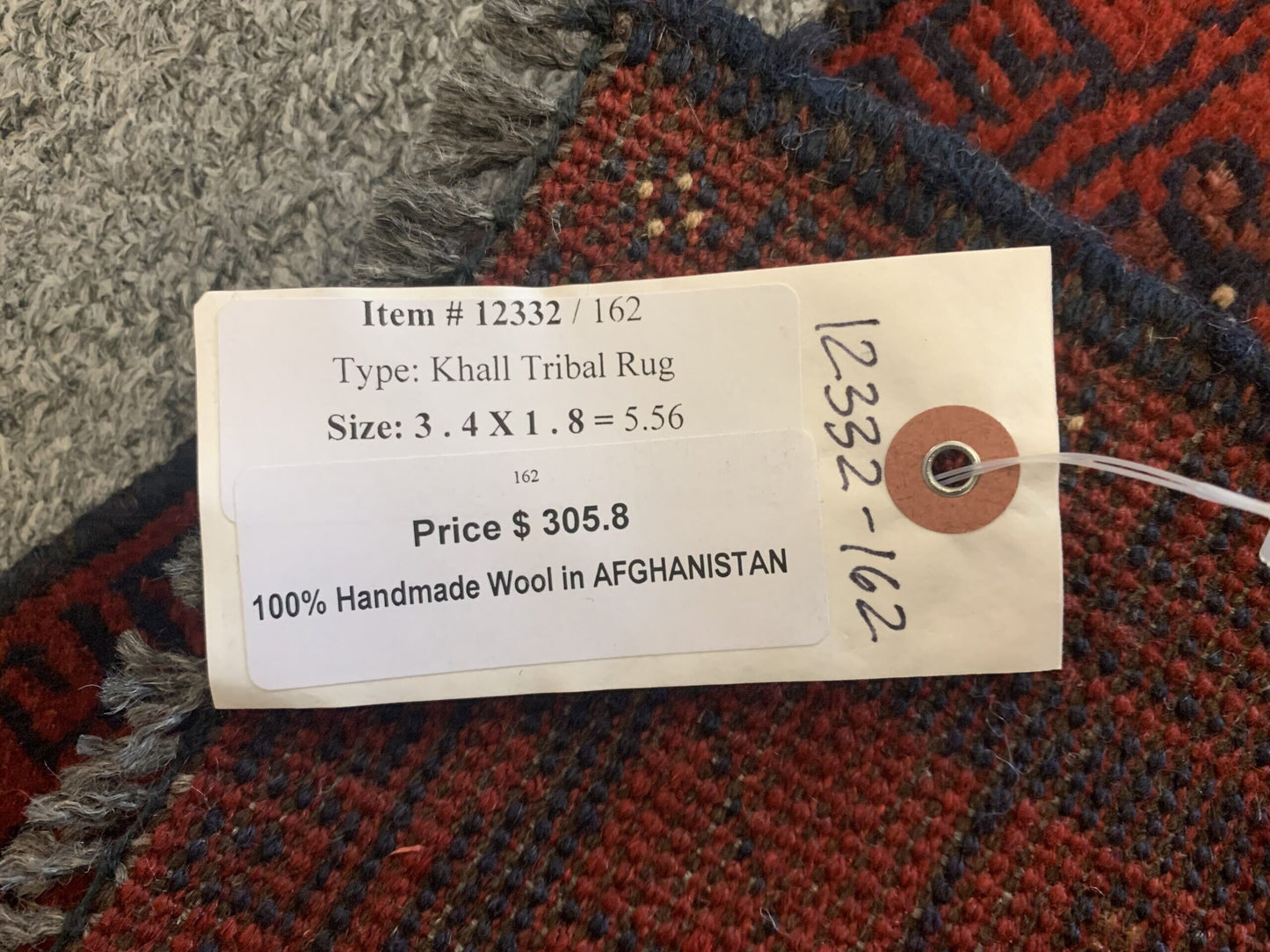 2 X 3 Khall Tribal Handmade Wool Rug # 12332