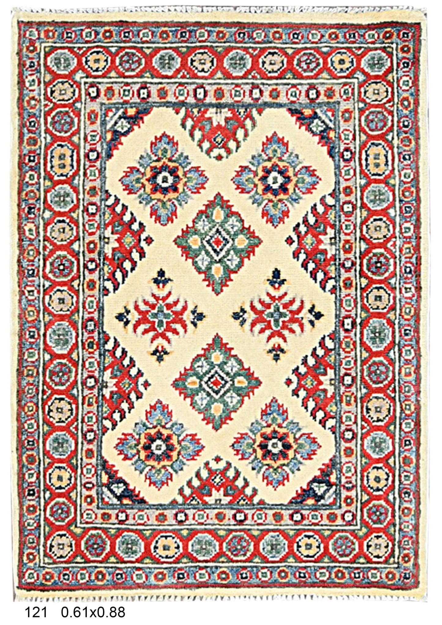 2X3 Kazak Handmade Wool Tribal Rug # 14482