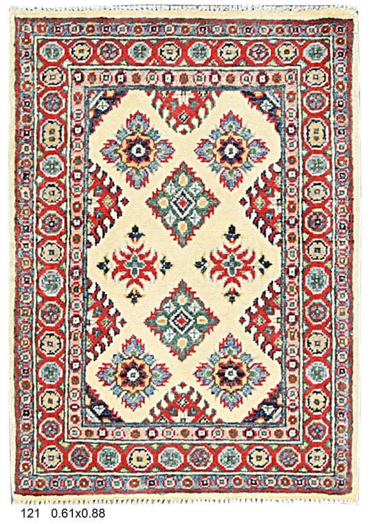 2X3 Kazak Handmade Wool Tribal Rug # 14482