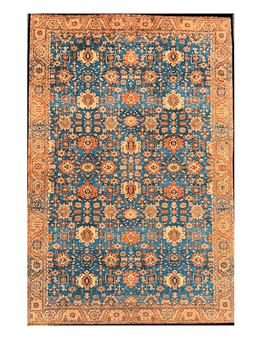 4X6 Mohal floral Machine Washable Area Rug