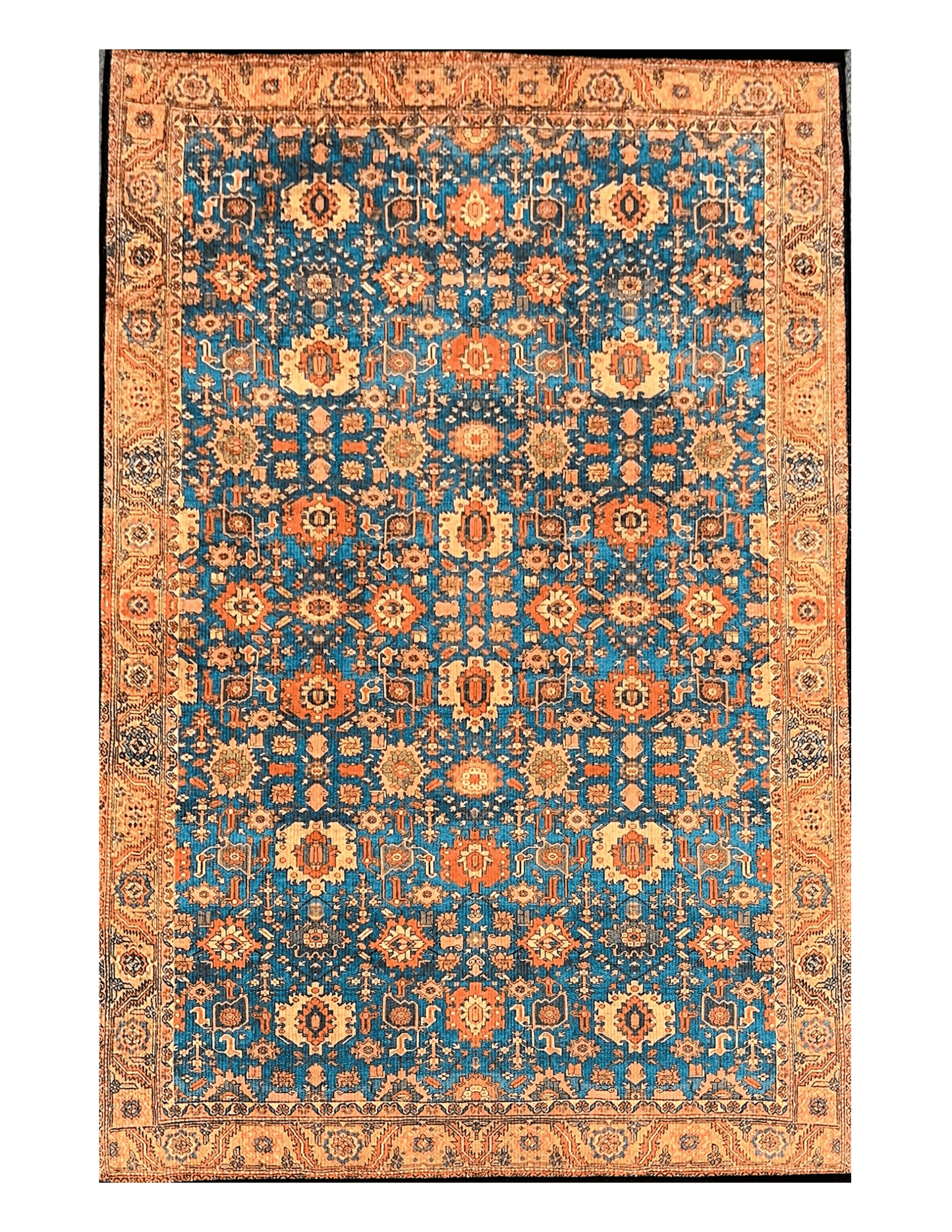 Light Blue Machine Washable Area Rug