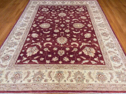 Rest/Ivory 9X13 Oushak Ziegler Handmade Wool Rug # 7912