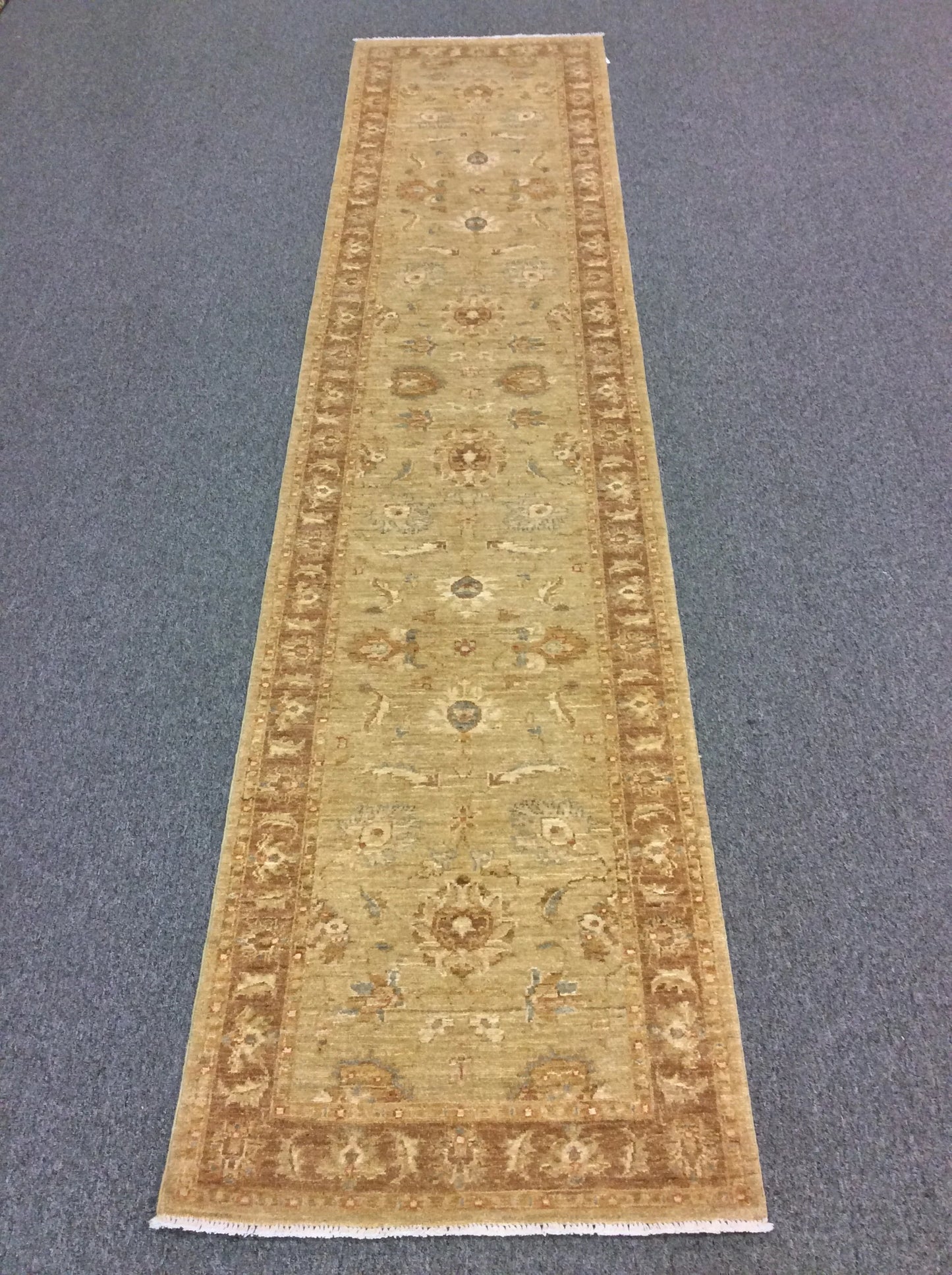 Oushak 2' 7"X12' Handmade Wool Runner Rug # 10875