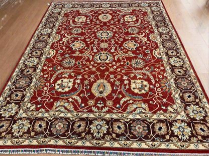 9X12 Red/Burgundy Mahal Handmade Wool Rug # 11263