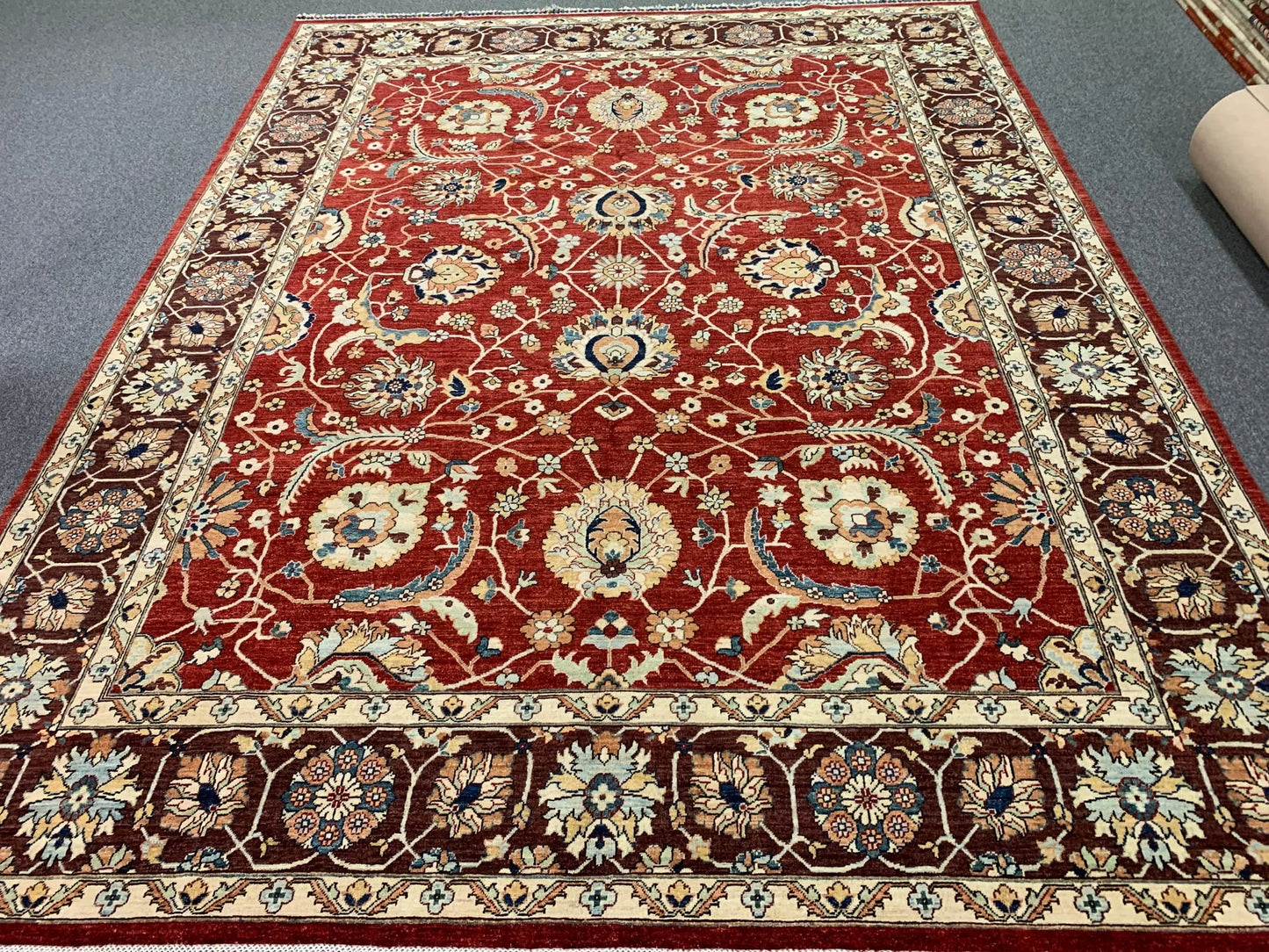 9X12 Red/Burgundy Mahal Handmade Wool Rug # 11263