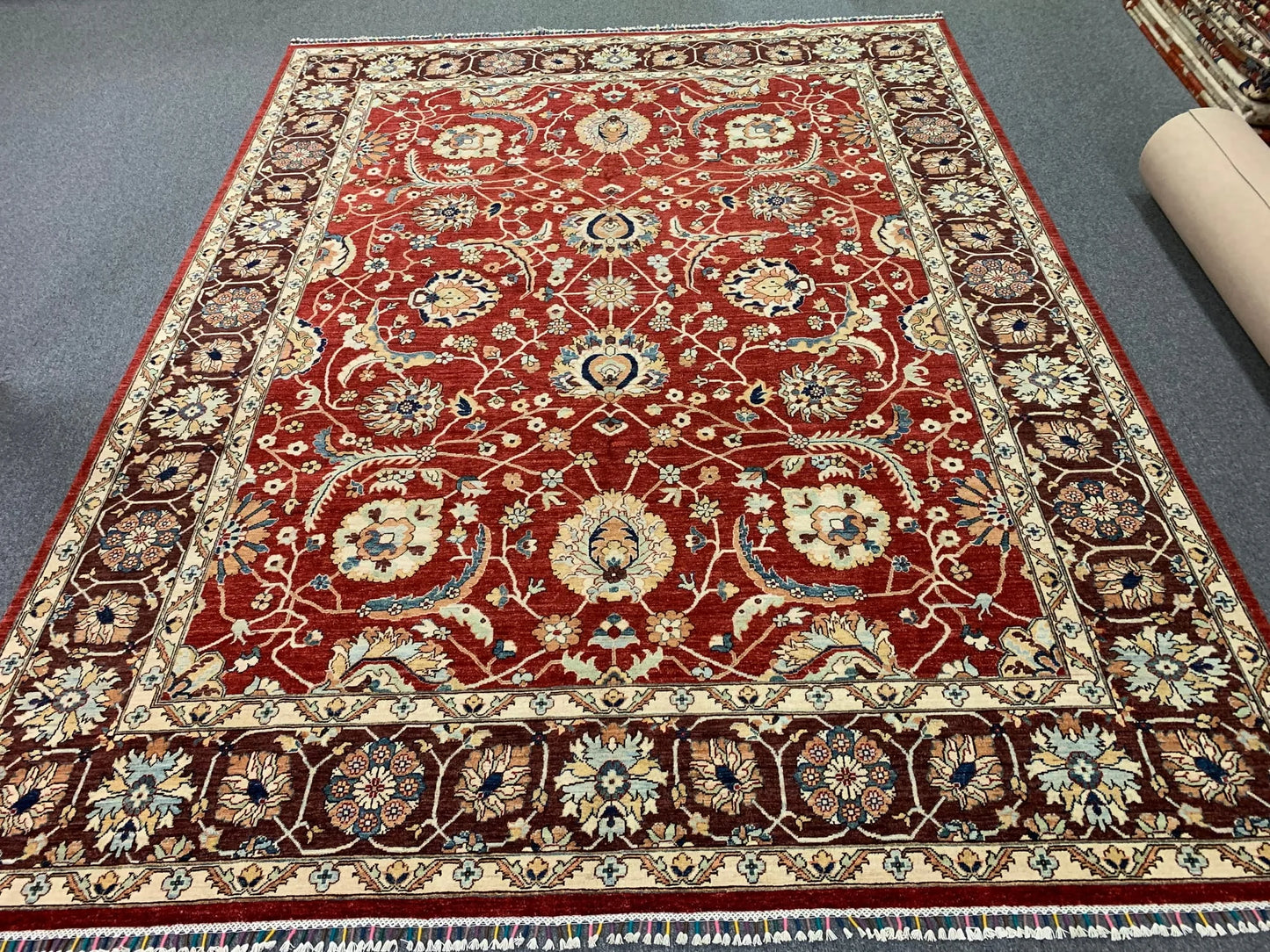 9X12 Red/Burgundy Mahal Handmade Wool Rug # 11263