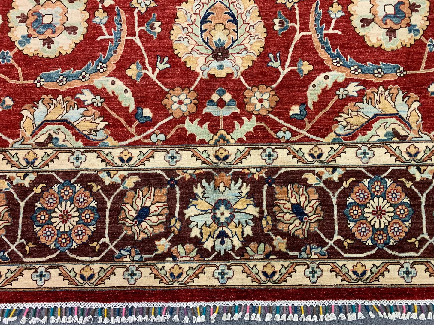 9X12 Red/Burgundy Mahal Handmade Wool Rug # 11263