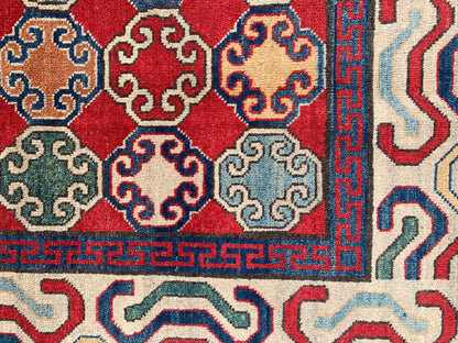 Multicolor 8X10 Kazak Handmade Wool Rug # 10706