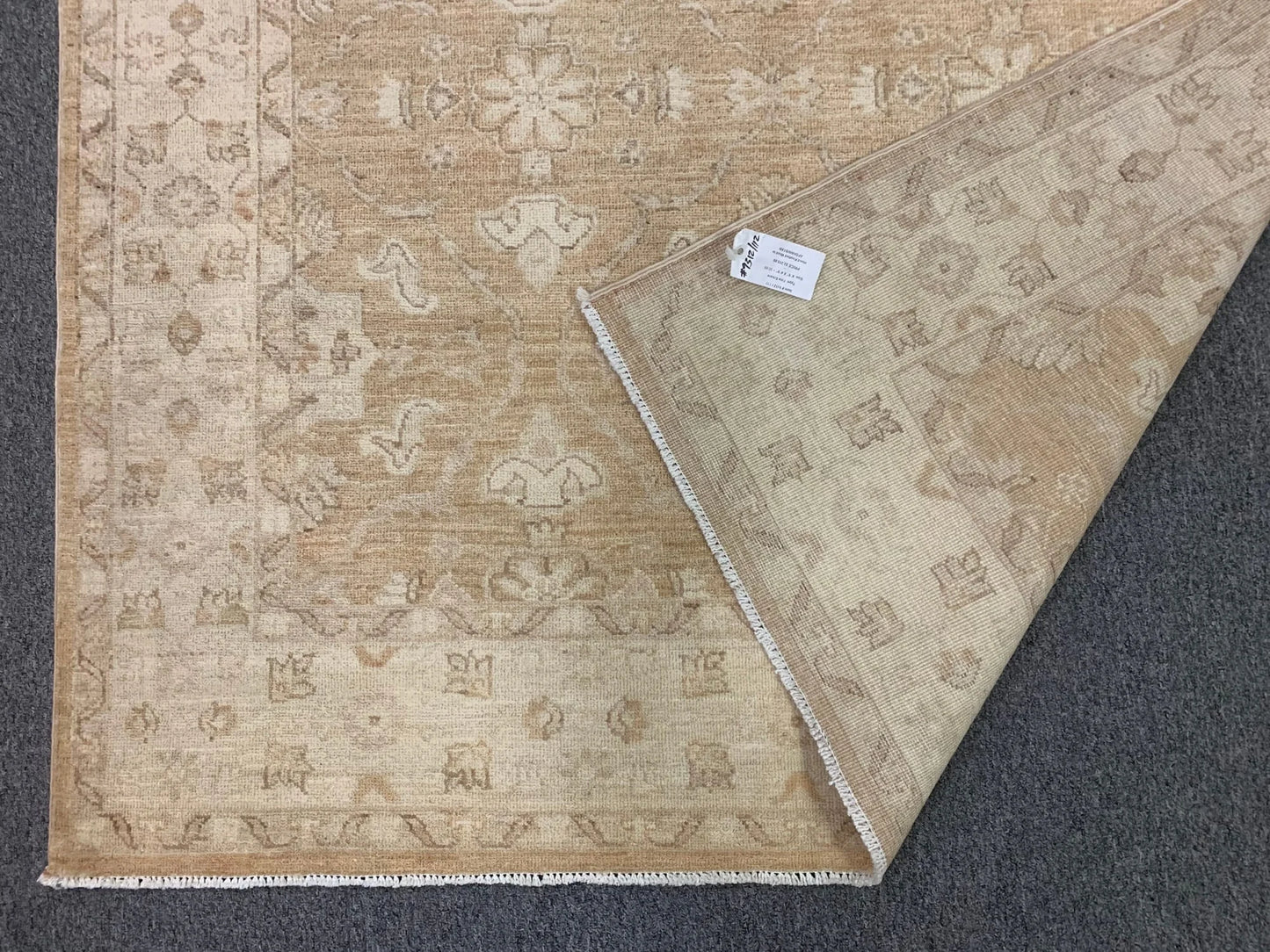 Oushak Ivory/Rest 5X7 Handmade Wool Rug # 9312