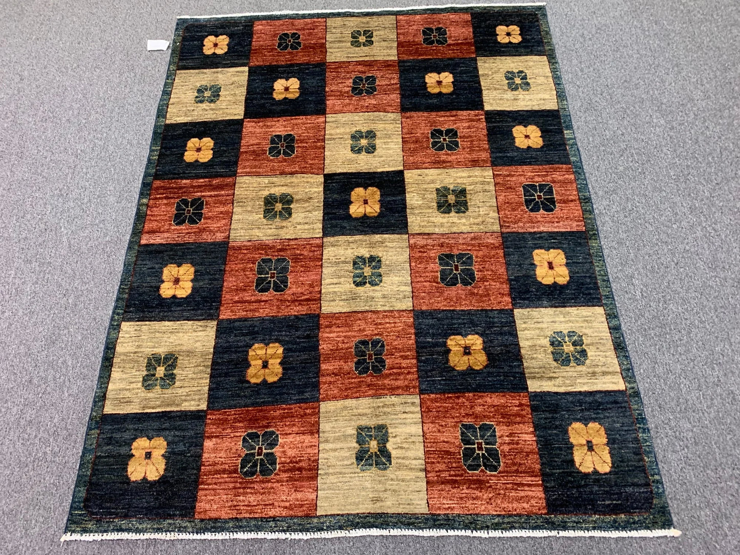 Afghan Gabbeh Contemporary 5X7 Handmade Wool Rug # 8992