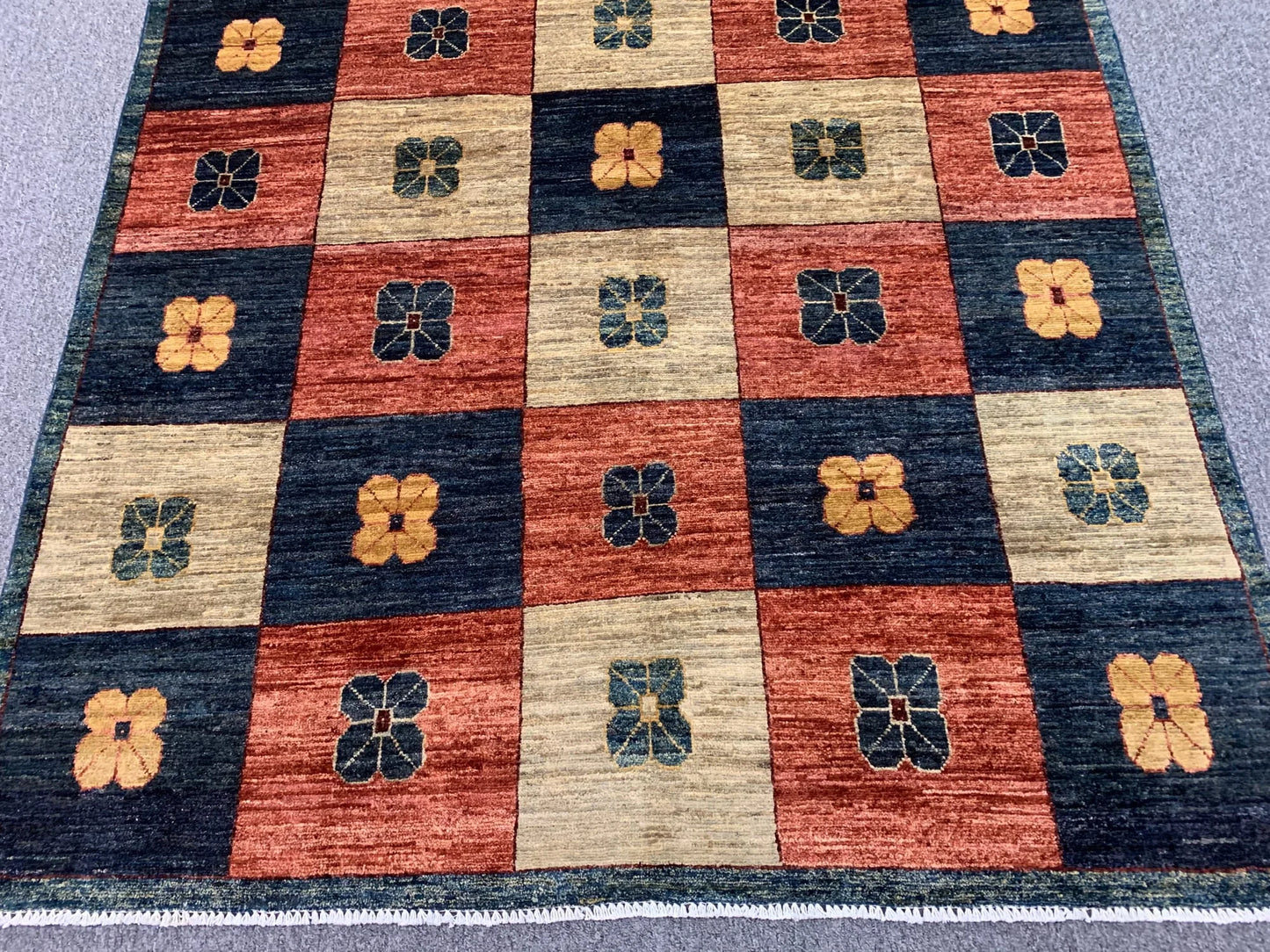 Afghan Gabbeh Contemporary 5X7 Handmade Wool Rug # 8992