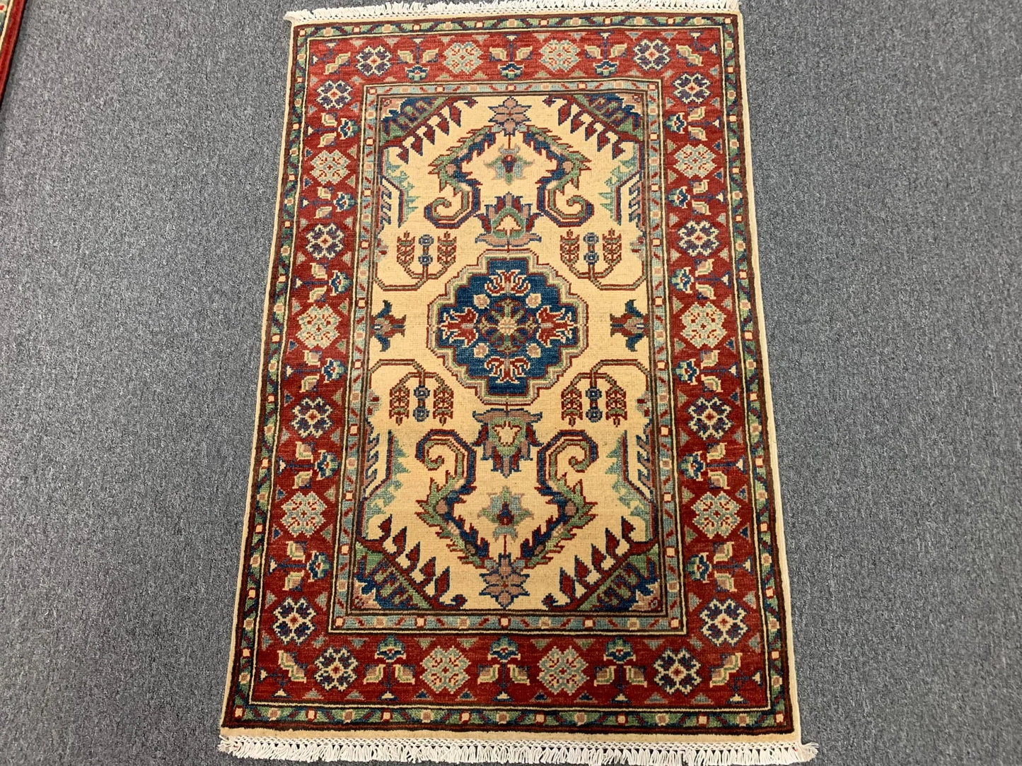 Gold Kazak 3X4 Handmade Wool Rug # 11739