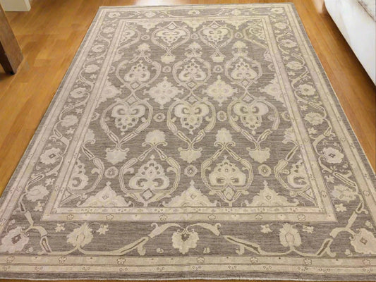 Gray Brown 9X12 Ziegler Handmade Wool Rug # 9569