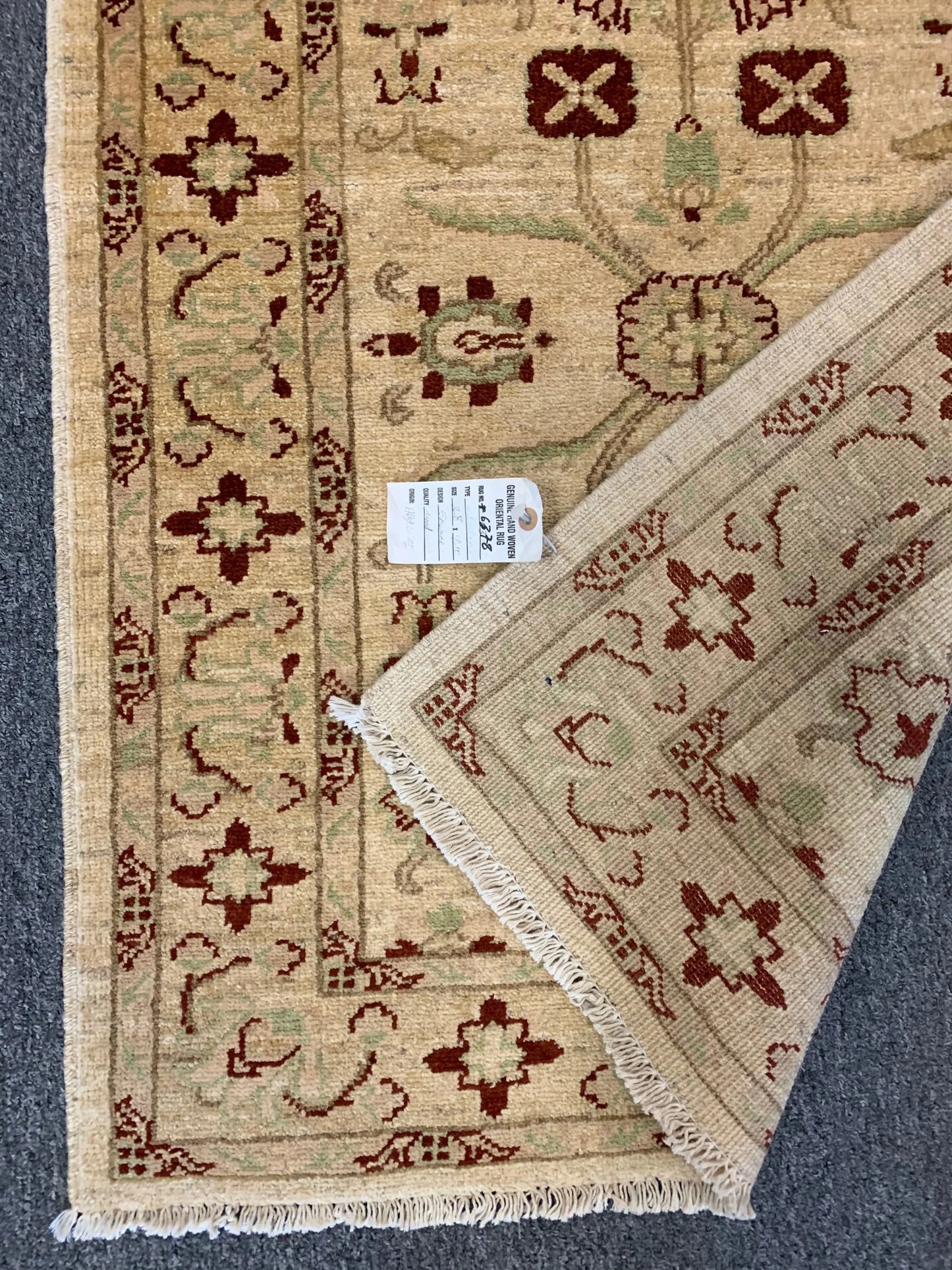 Oushak Ziegler 2' 8"X10'Handmade Wool Runner Rug # 6378