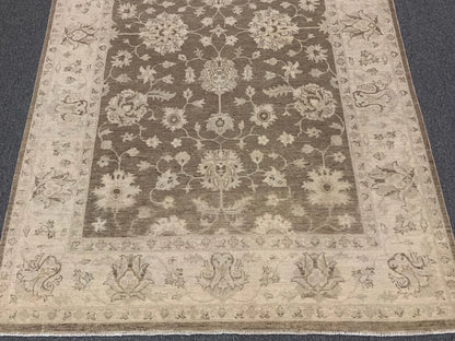 Soft Gray/Beige Ziegler 6X9 Handmade Wool Rug # 9653