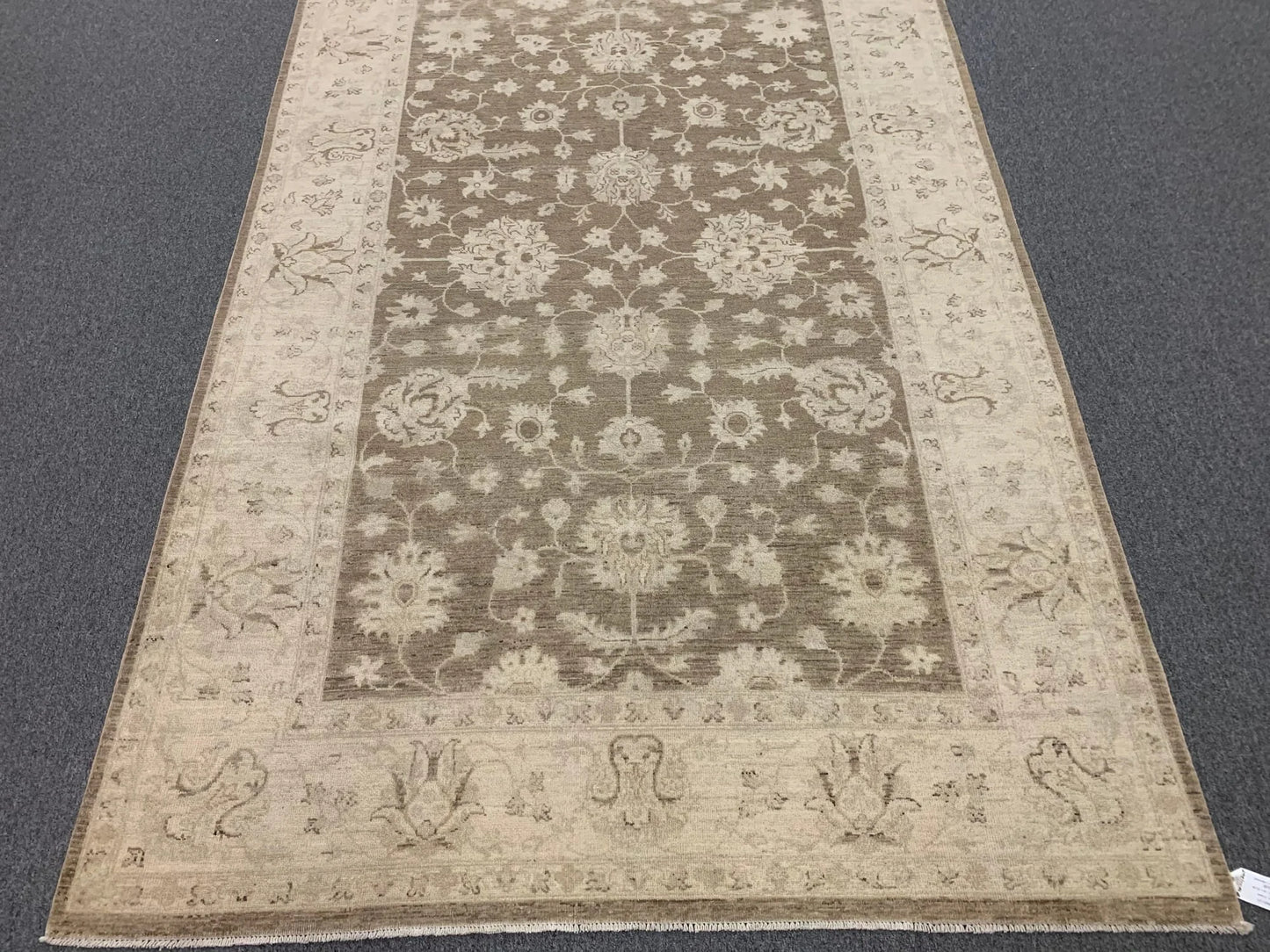 Soft Gray/Beige Ziegler 6X9 Handmade Wool Rug # 9653