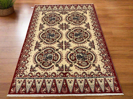 Tribal Afghan 6X9 Handmade Wool Rug # 9167