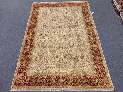 6X9 Indo Haji Jalili Handmade Wool Rug # 10628