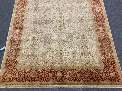 6X9 Indo Haji Jalili Handmade Wool Rug # 10628