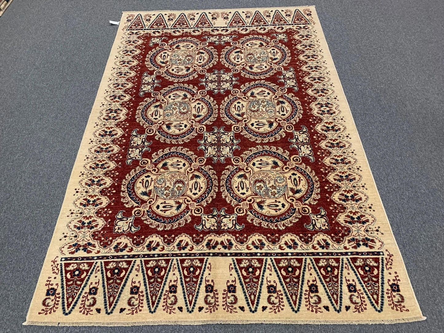 Tribal Afghan Kerman 6X9 Handmade Wool Rug # 9154