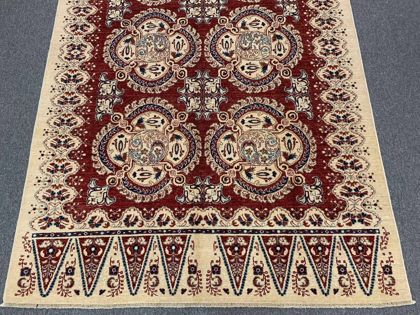 Tribal Afghan Kerman 6X9 Handmade Wool Rug # 9154