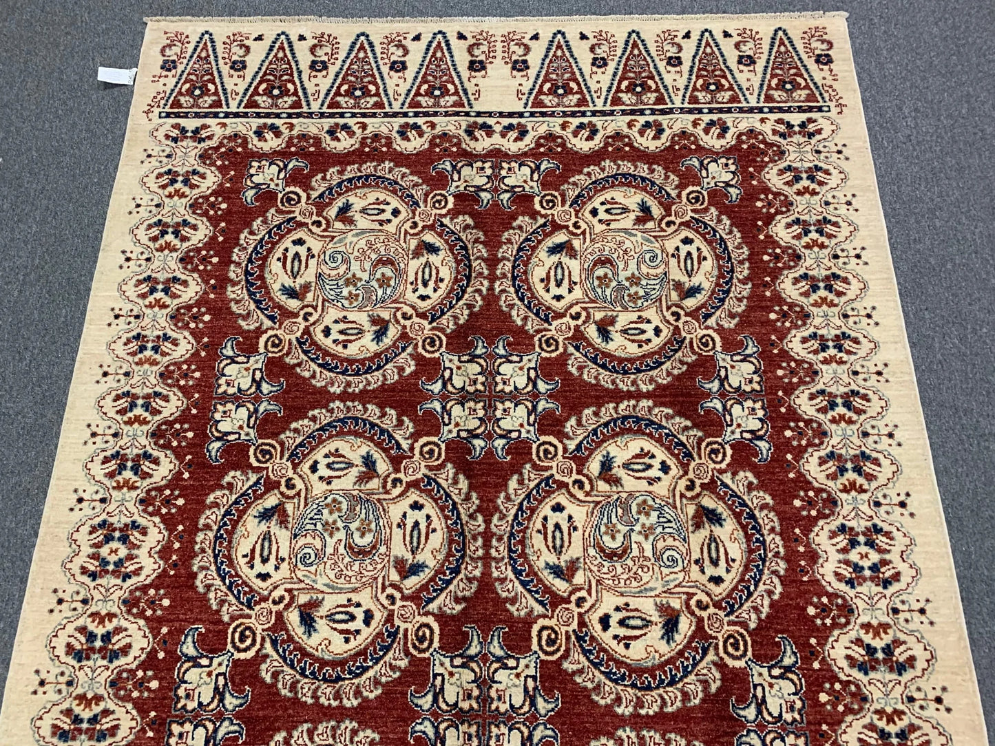 Tribal Afghan Kerman 6X9 Handmade Wool Rug # 9154