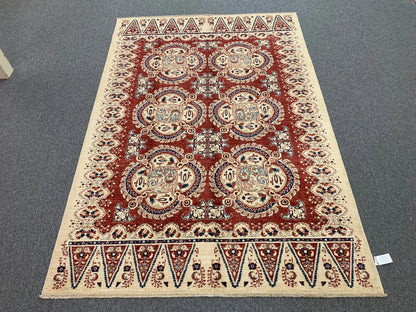 Tribal Afghan Kerman 6X9 Handmade Wool Rug # 9154