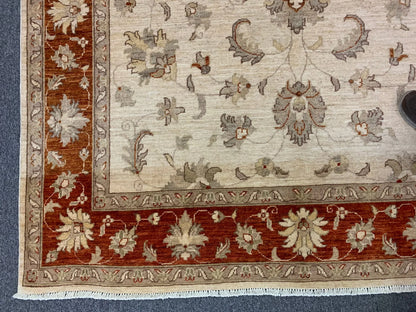 Beige/Rest 6X9 Ziegler Handmade Wool Rug # 7952