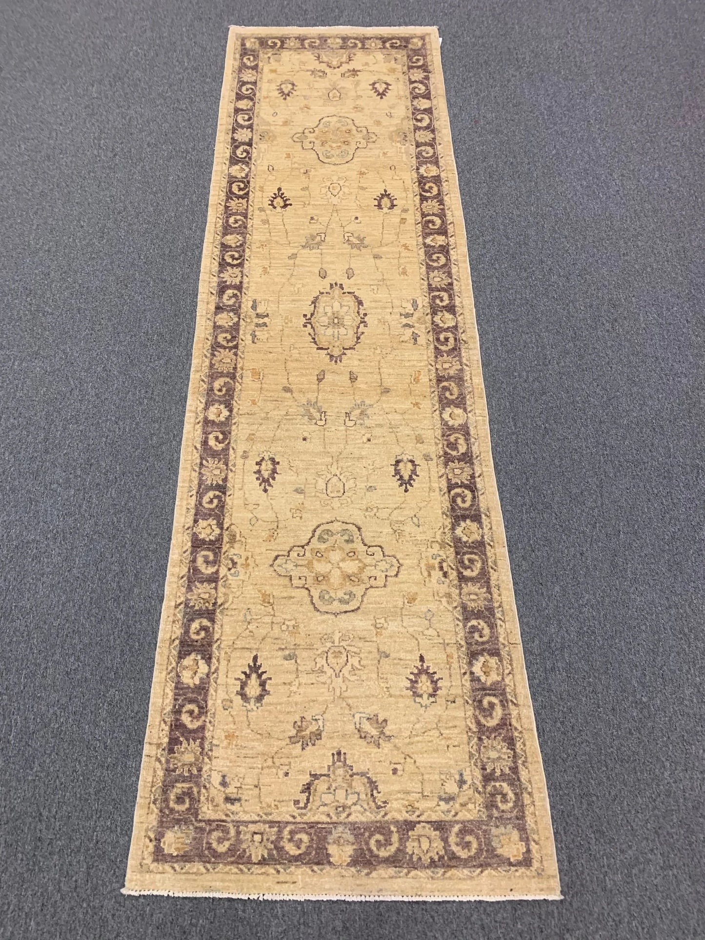 Oushak Gold 2' 8"X10' Handmade Wool Runner Rug # 10577