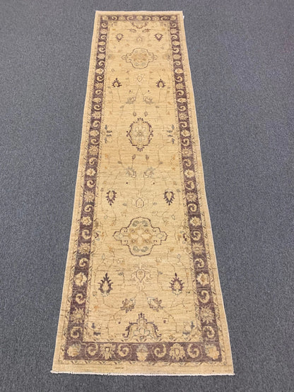 Oushak Gold 2' 8"X10' Handmade Wool Runner Rug # 10577