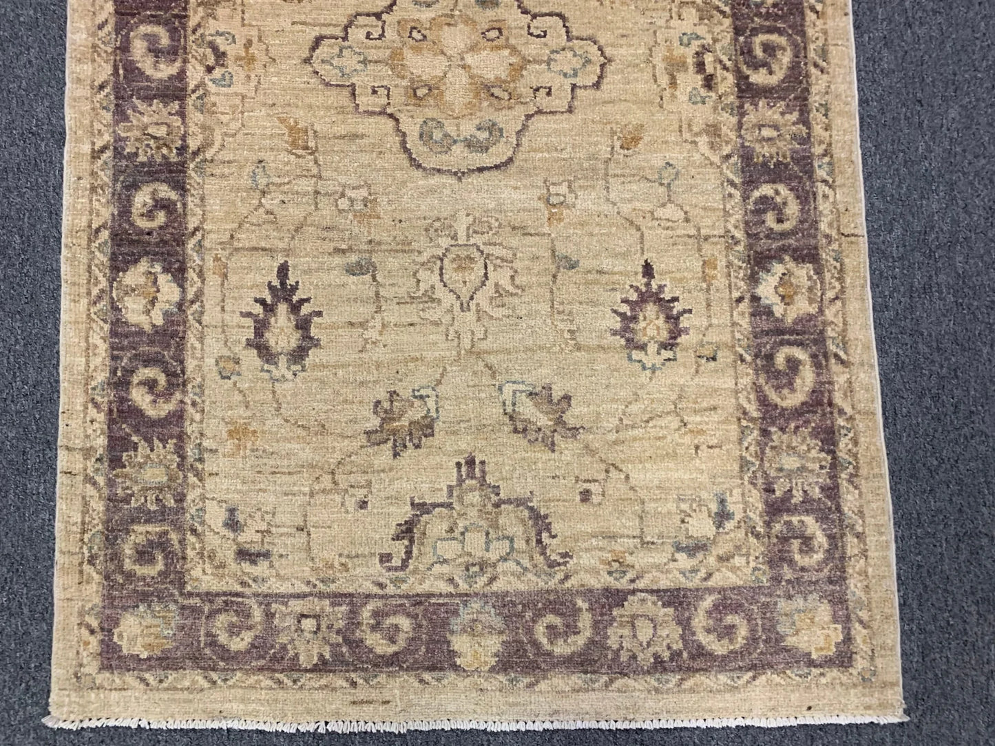 Oushak Gold 2' 8"X10' Handmade Wool Runner Rug # 10577