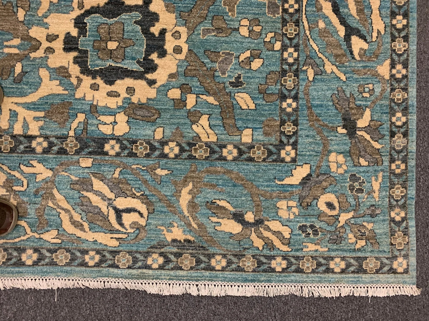 Light Mint Blue 9X12 Oushak Handmade Wool Rug # 11878