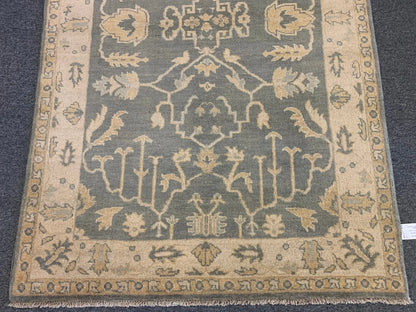 Oushak 4X6 Handmade Wool Area Rug # 11158