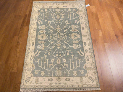 Oushak 4X6 Handmade Wool Rug # 11537