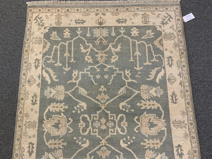 Oushak 4X6 Handmade Wool Rug # 11537