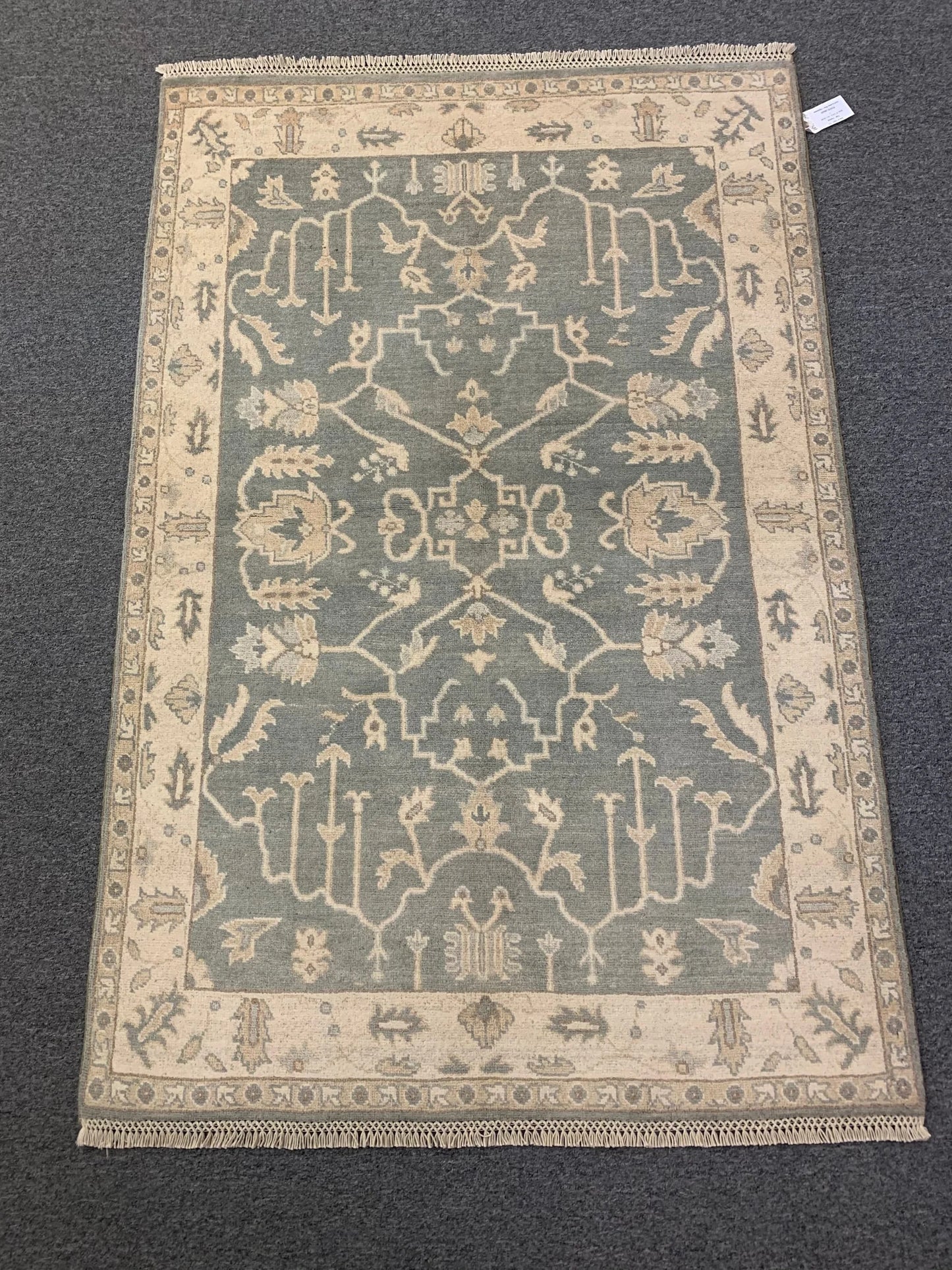 Oushak 4X6 Handmade Wool Rug # 11537