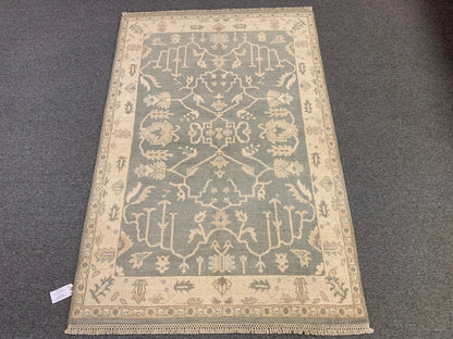 Oushak 4X6 Handmade Wool Rug # 11537