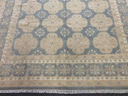 8X10 Oushak Soft Blue/Ivory Handmade Wool Rug # 11451