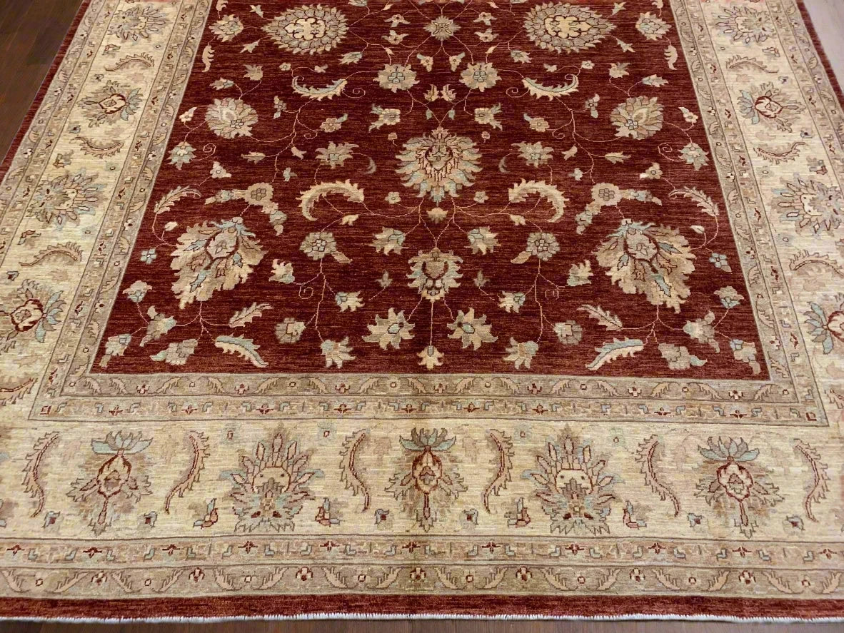 Rest/Ivory 9X13 Oushak Ziegler Handmade Wool Rug # 7912