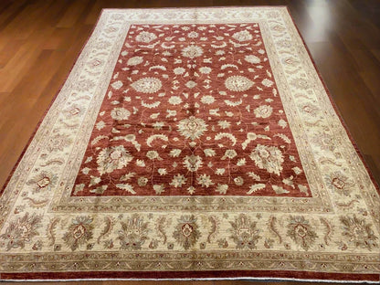 Rest/Ivory 9X13 Oushak Ziegler Handmade Wool Rug # 7912