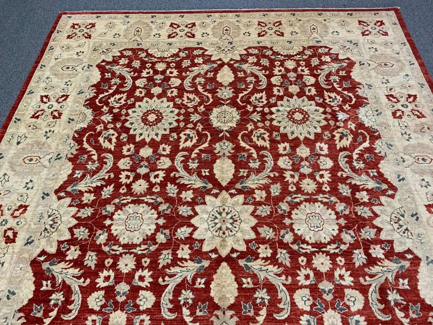 Rest/Ivory 9X12 Oushak Ziegler Handmade Wool Rug  # 11130