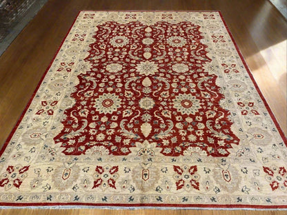 Rest/Ivory 9X12 Oushak Ziegler Handmade Wool Rug  # 11130