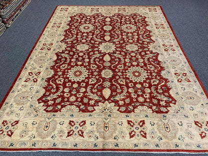 Rest/Ivory 9X12 Oushak Ziegler Handmade Wool Rug  # 11130