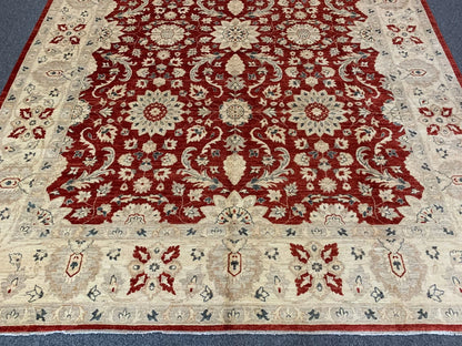 Rest/Ivory 9X12 Oushak Ziegler Handmade Wool Rug  # 11130