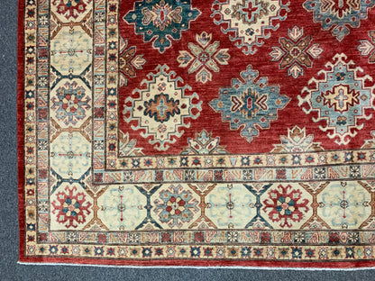 Super Kazak 9X12 Handmade Wool Rug # 9855