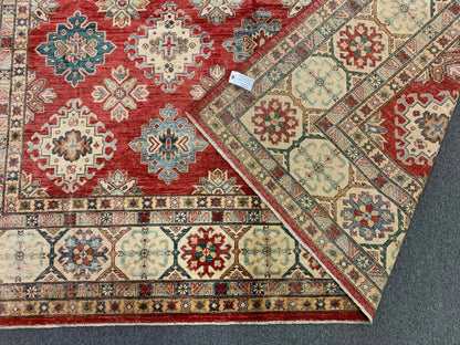 Super Kazak 9X12 Handmade Wool Rug # 9855