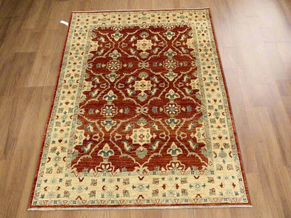 Oushak Rest/Ivory 5X7 Handmade Wool Rug # 11123