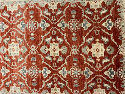 Oushak Rest/Ivory 5X7 Handmade Wool Rug # 11123