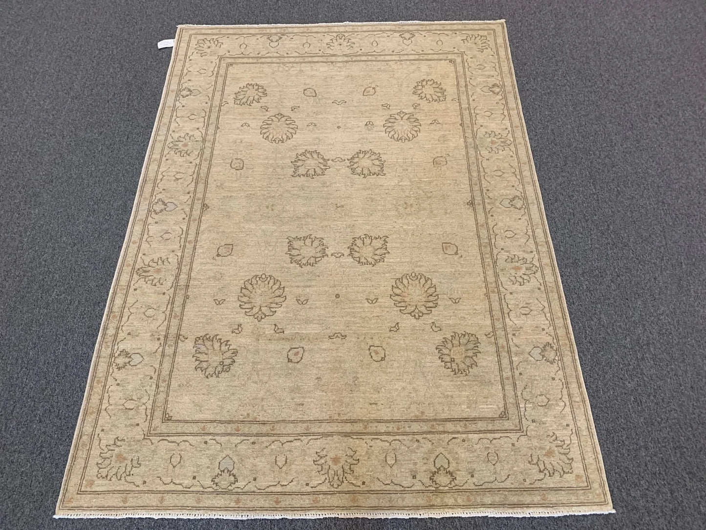 Oushak Ivory/antique looks 5X7 Handmade Wool Rug # 9605